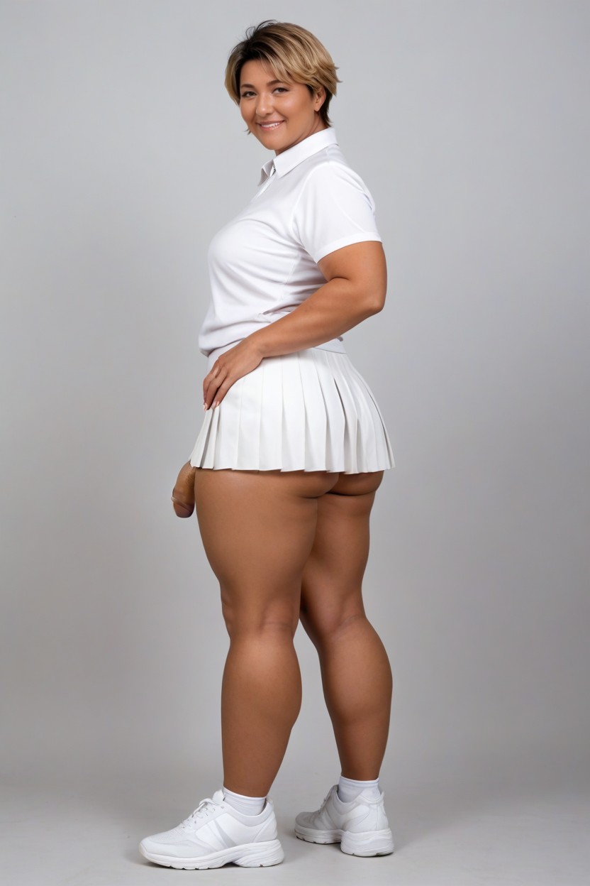 View From Behind, Thick Foreskin, Large Shemale AI Porn