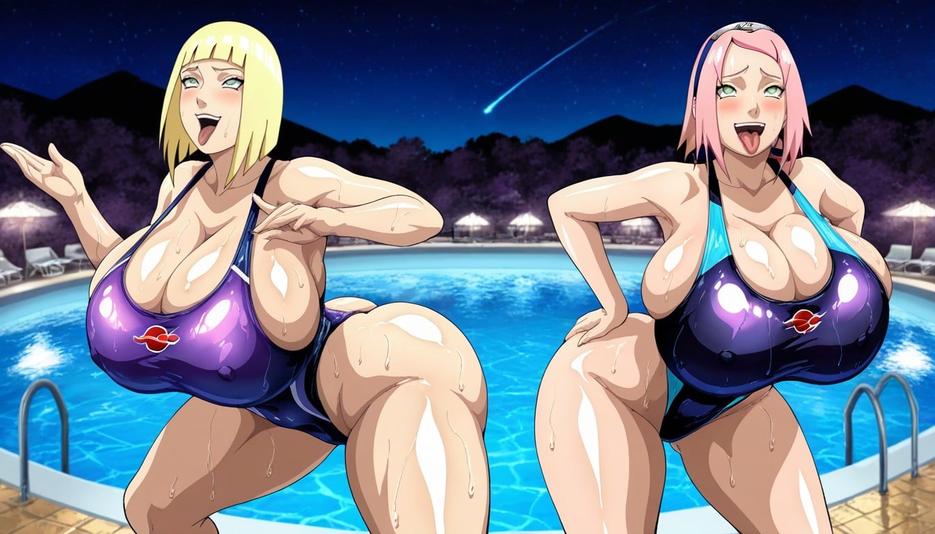 2 People, High Resolution, Samui Naruto Hentai AI Porn