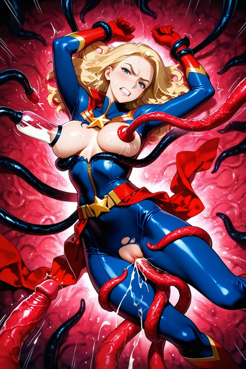 Natural Body Features, Fucked By Red Tentacles, Exposed Nipple Hentai AI Porn
