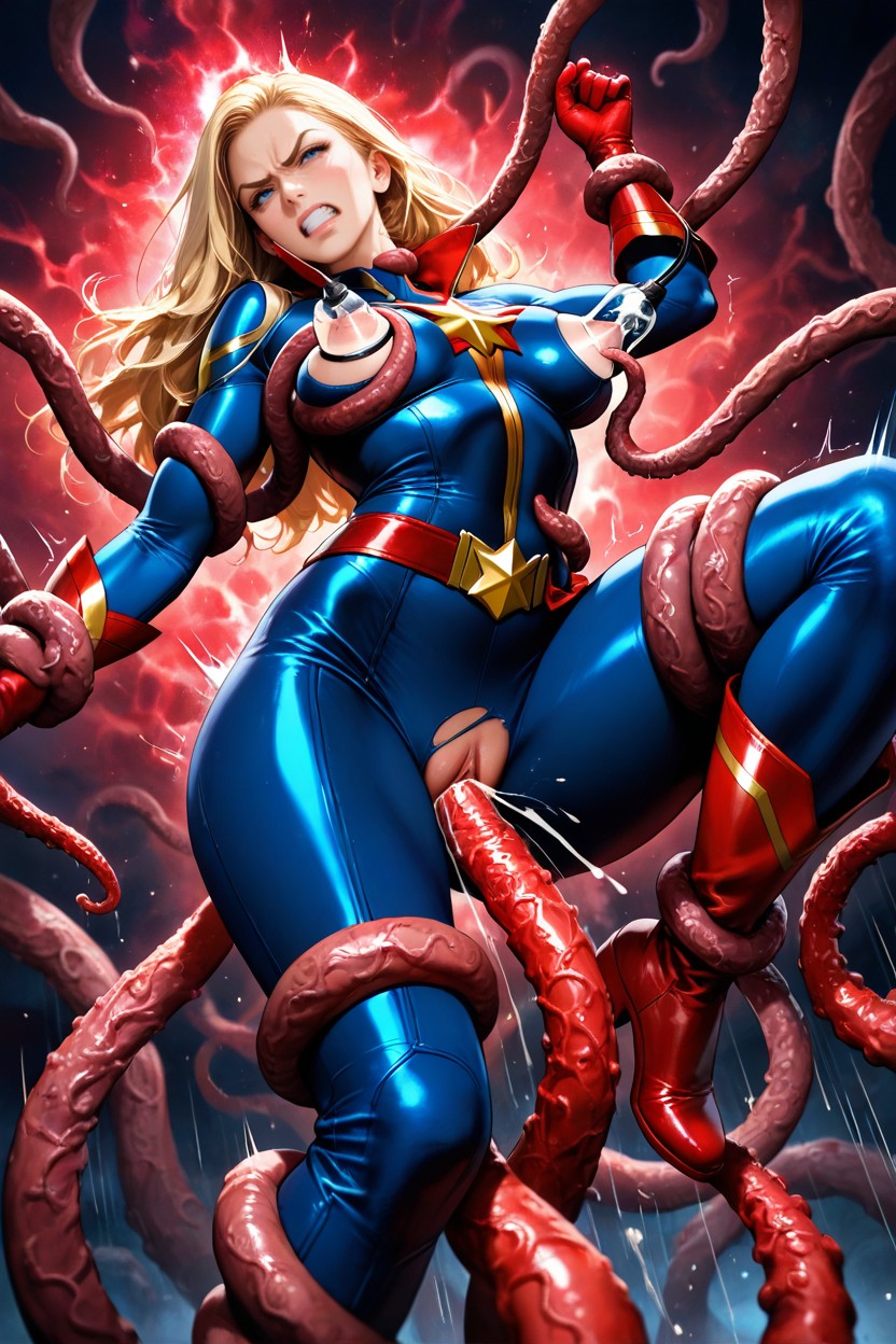 Tentacle Milking Breast, Orgasm, Blue Eyes Hentai IA