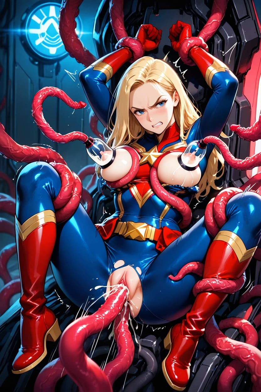 Tentacles Around Belly, Motion Lines, Head Tilt Hentai AI Porn