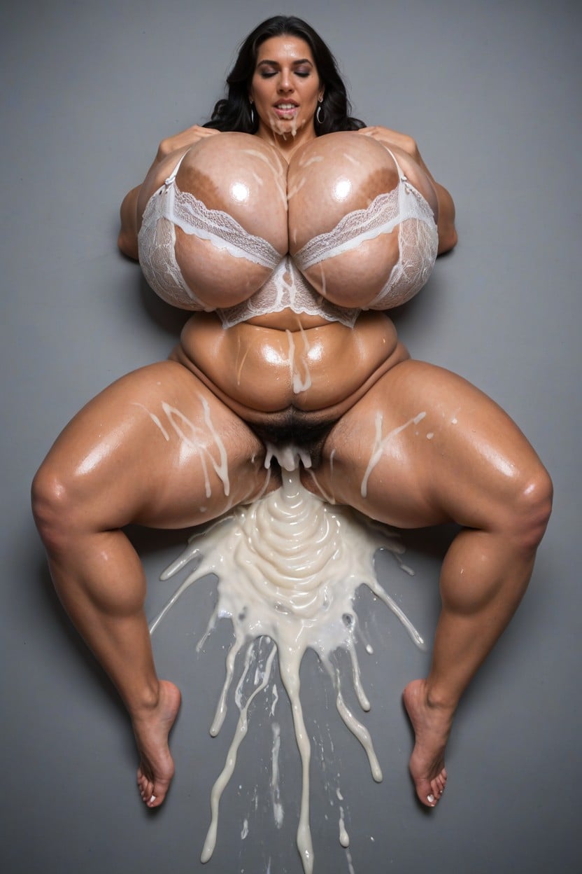 Swollen Fat Pussy, Hyper Fat Thighs, Natural Fat Tits AI Porn