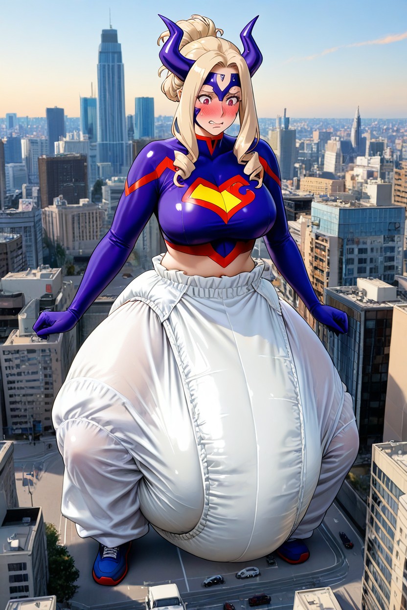 Giant Woman, Giant Adultdiaper, Gigantic Hyperdiaper AI Porn