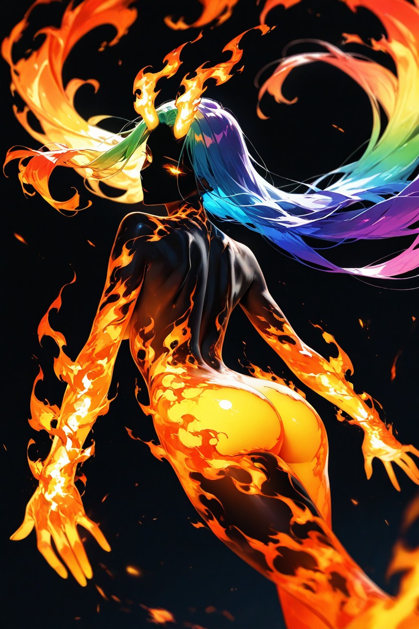 Burning Arms, High Contrast, Very Aesthetic Hentai AI Porn