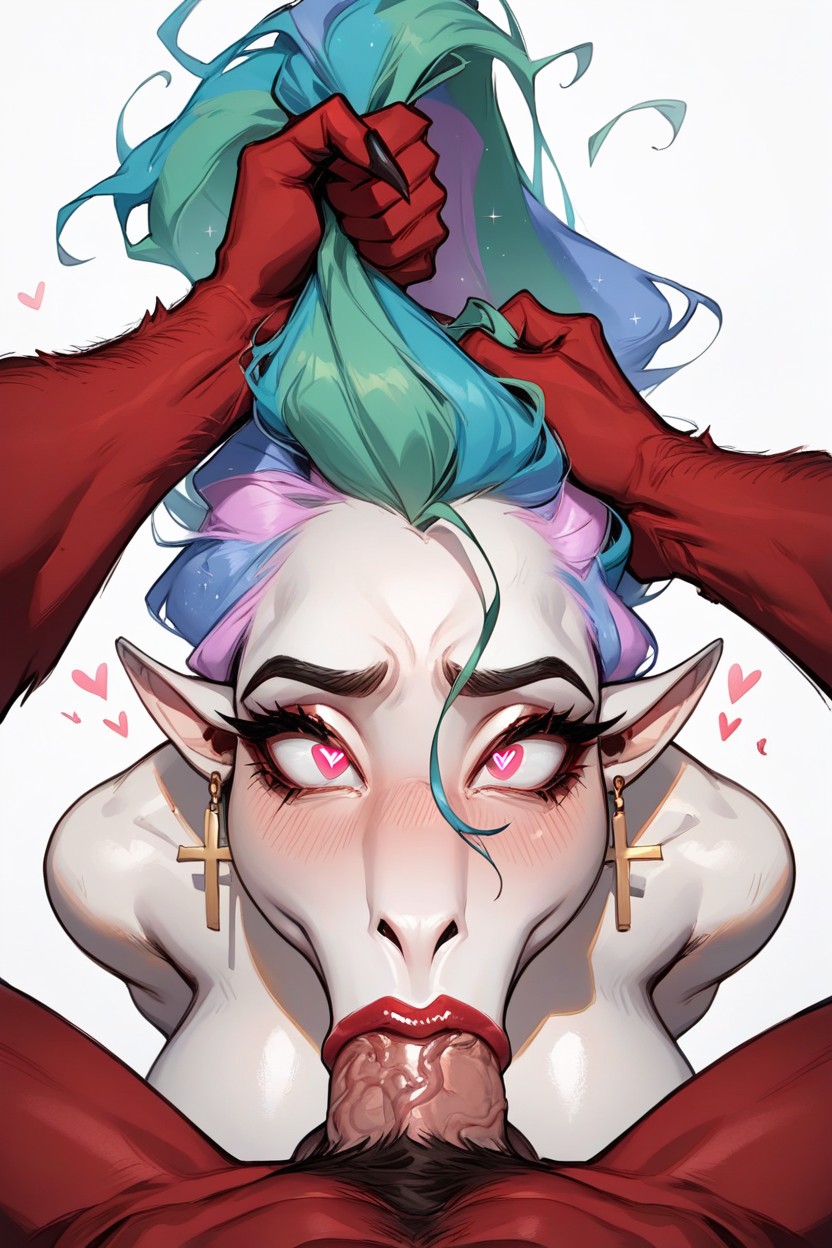 Full Mouth, Hourglass, Extremely Long Lips Furry AI Porn