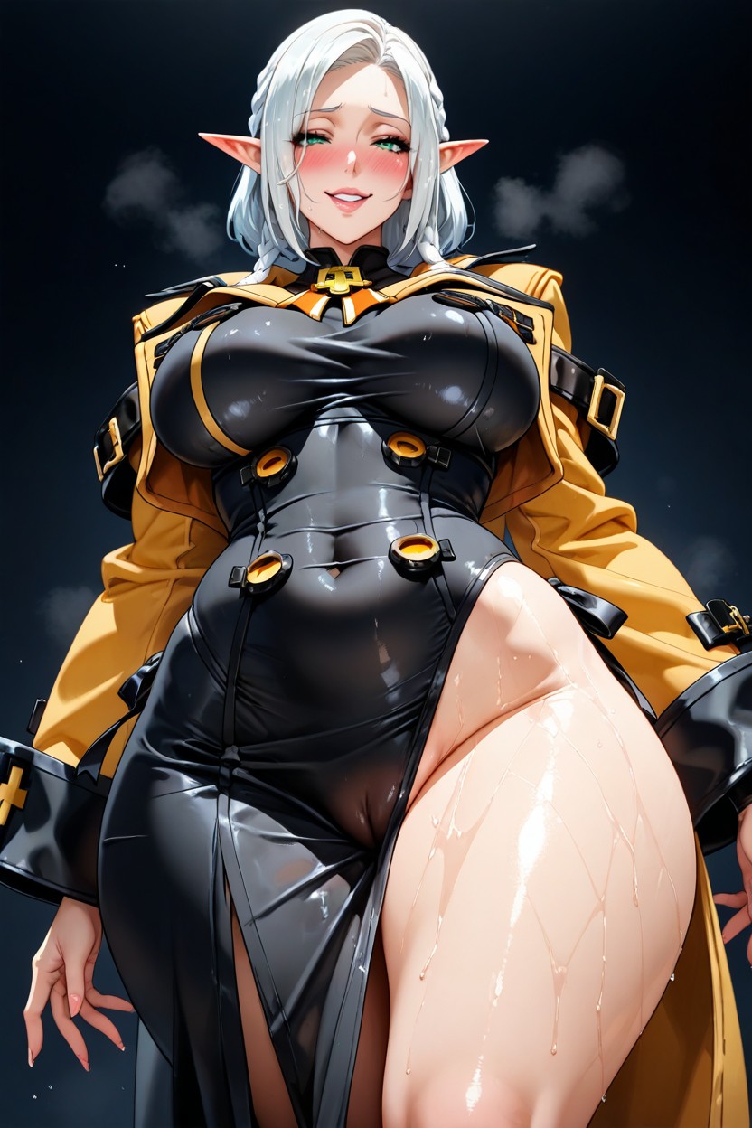 Voluptuous, Dark Background, Milf Hentai AI Porn