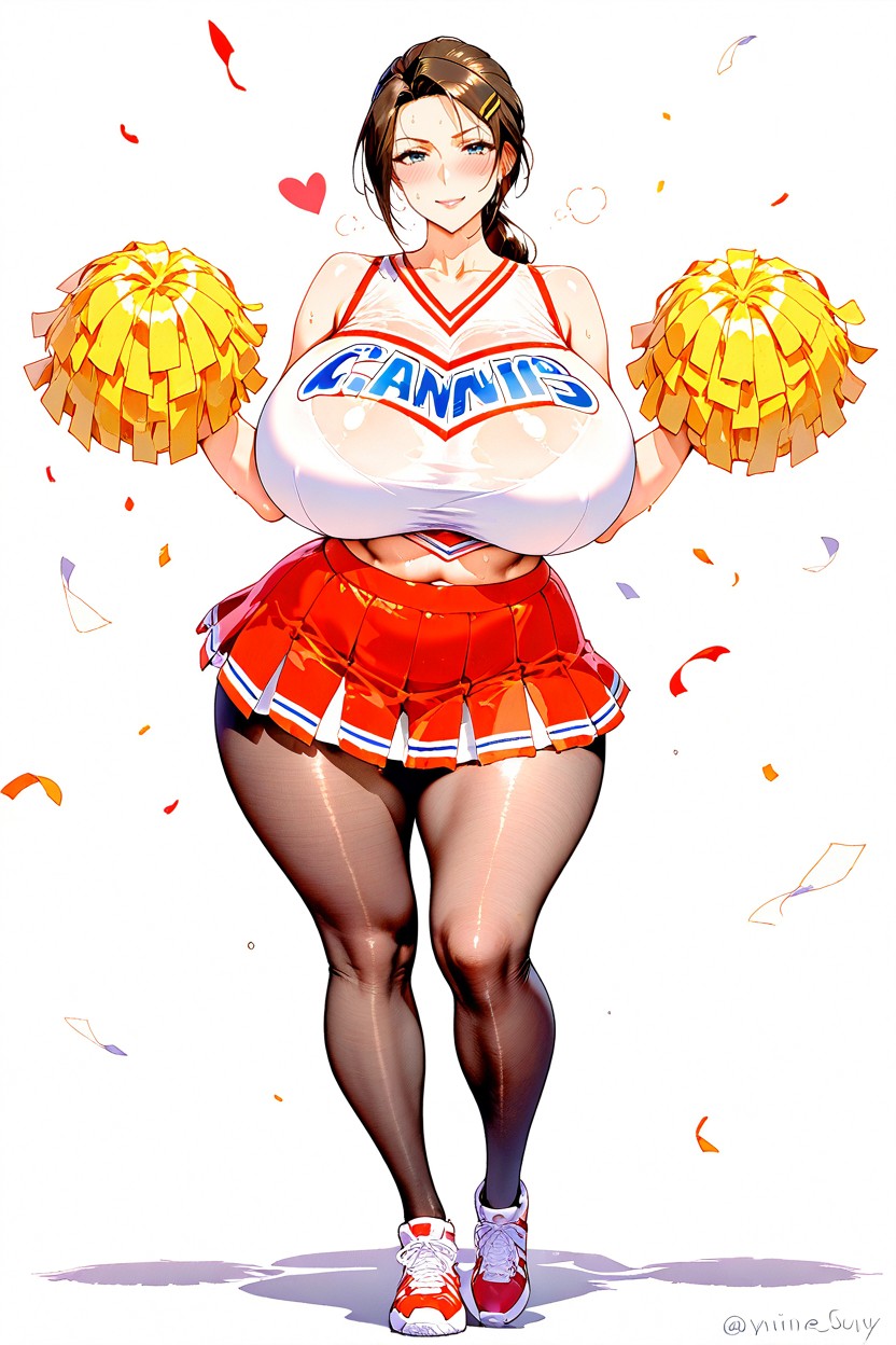Front View, Blush, Large Breasts Hentai AI Porn