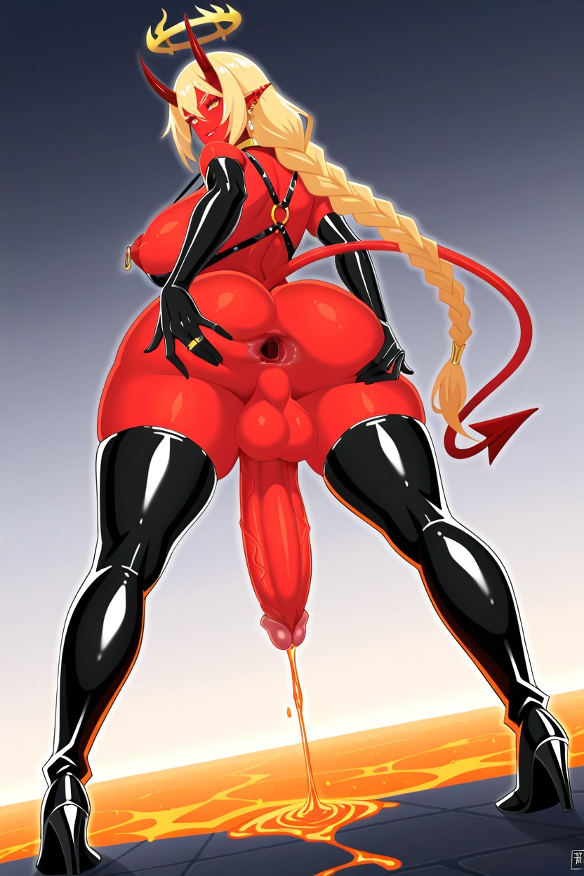 Erect Penis, Female Demon, Masakazu Katsura Art Style Shemale AI Porn