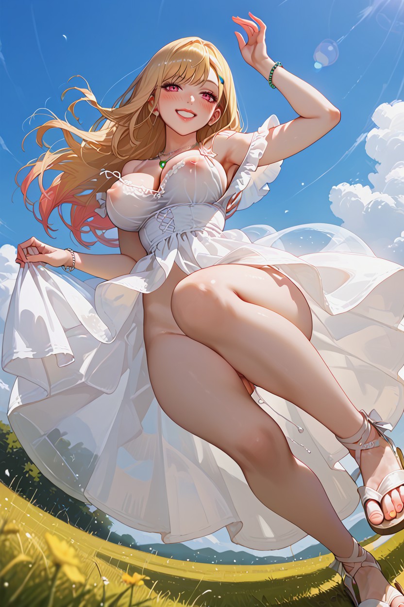 Pussy Exposed, Cleavage, Hairpin AI Porn
