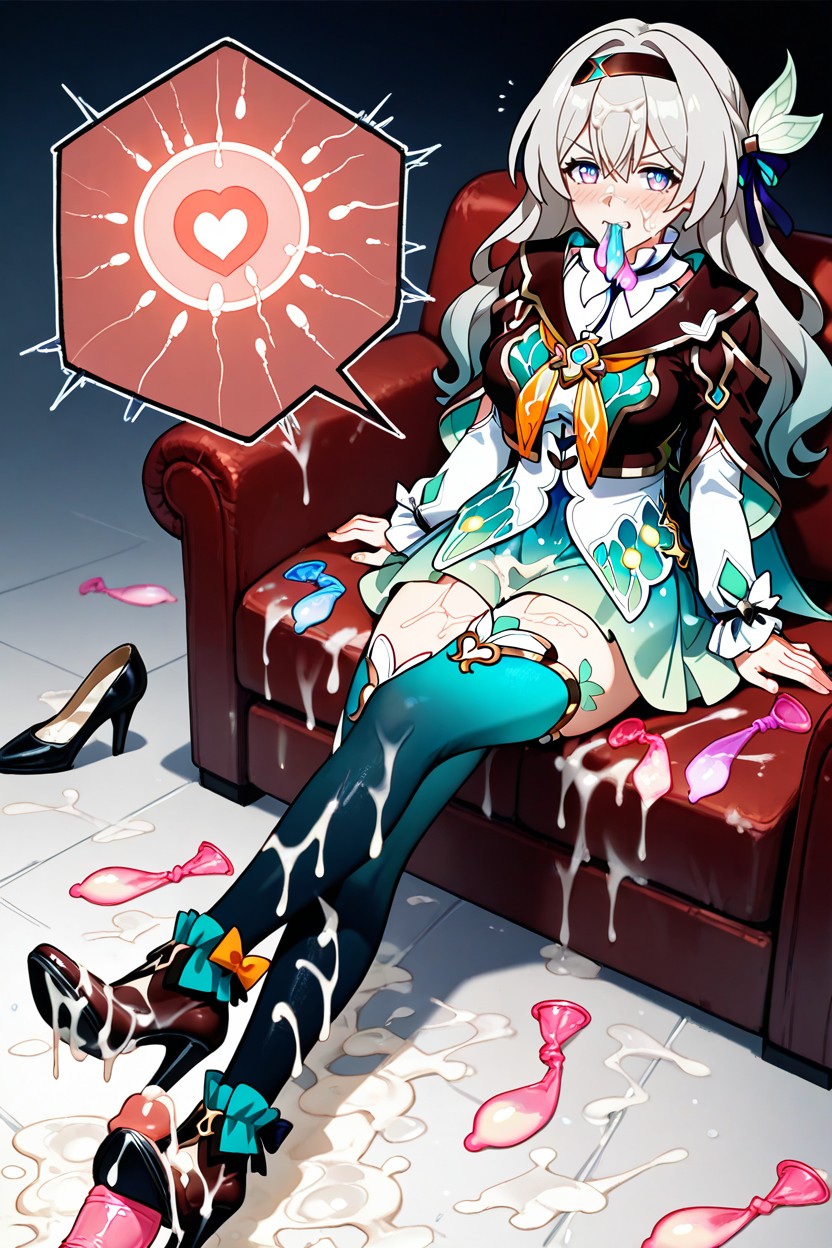 Clothes Covered On Semen, Medium Ass, Semen Soaked High Heels Hentai AI Porn