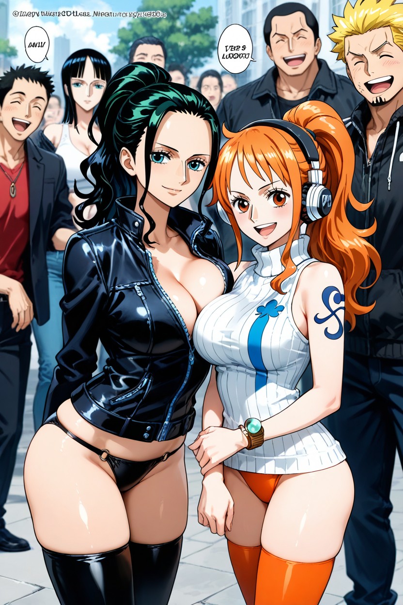 Nico_robin, Nami_one_piece, 2 People Hentai AI Porn