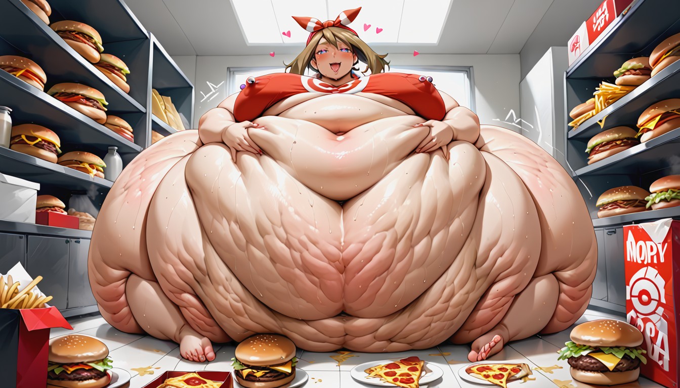 Messy, Increase Belly Size, Extremely Fat Arms Hentai AI Porn