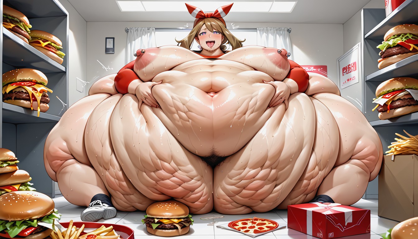 Full Body, Ripping Clothes, Pizza Boxes Everywhere Hentai AI Porn