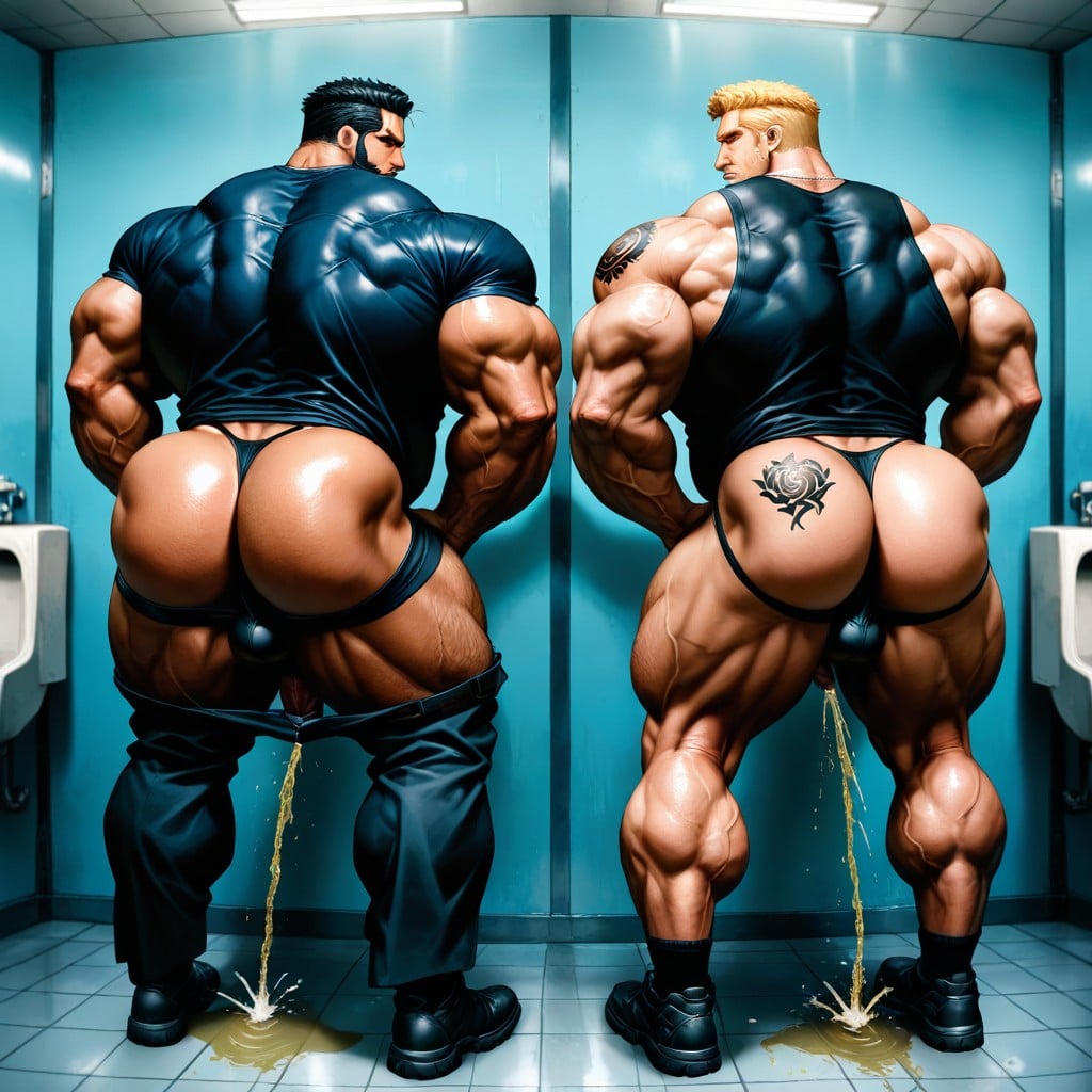 Spike Black Hair, Full Back View, Ass Exposed Porno IA Gay