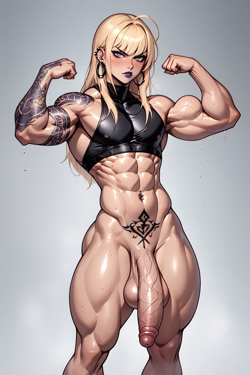 Wash Board Abs From Hell, Tribal Tattoos, Goth Shemale AI Porn