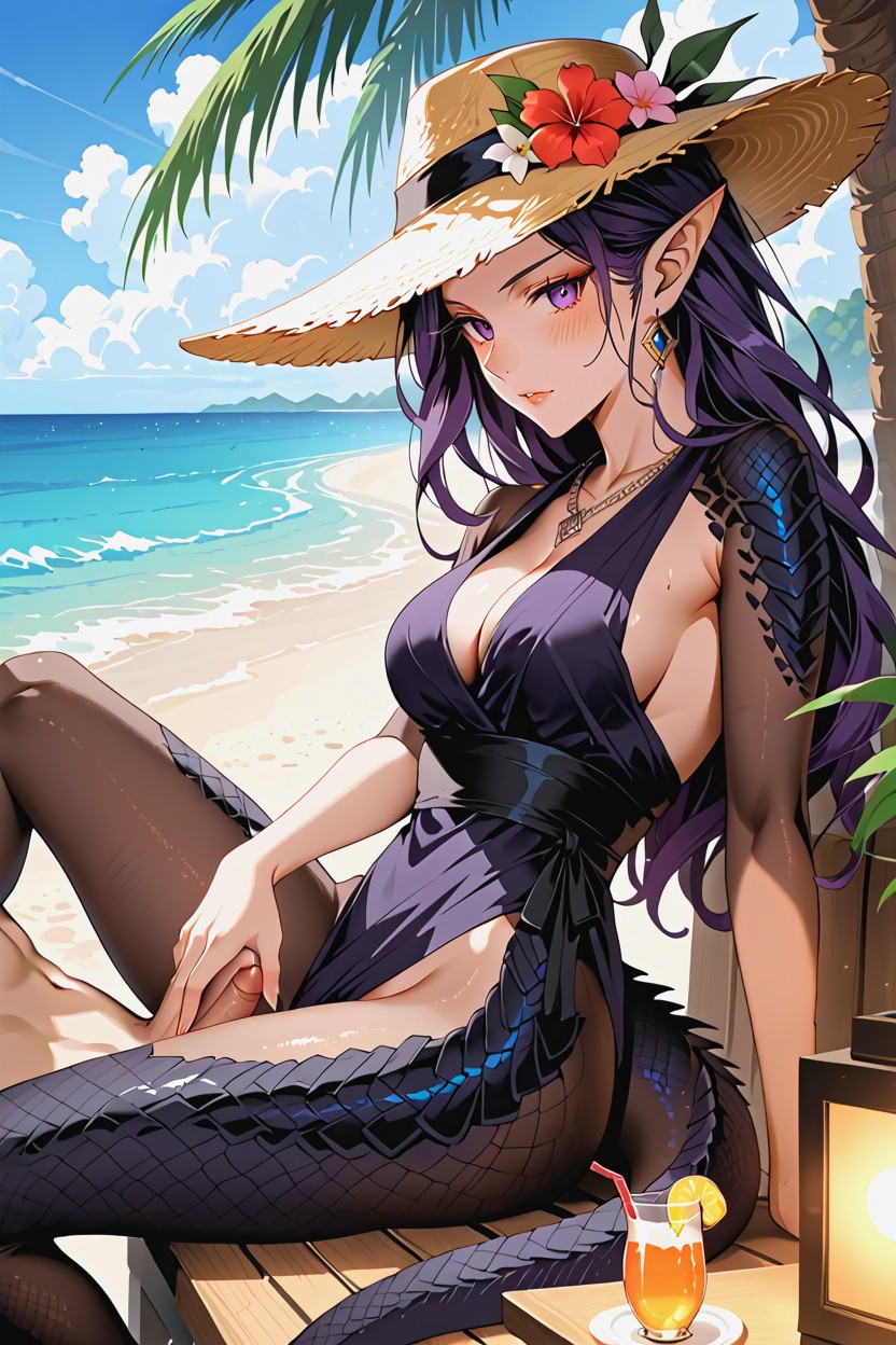 25+, Light Summer Beach Dress, Mating Press Furry AI Porn
