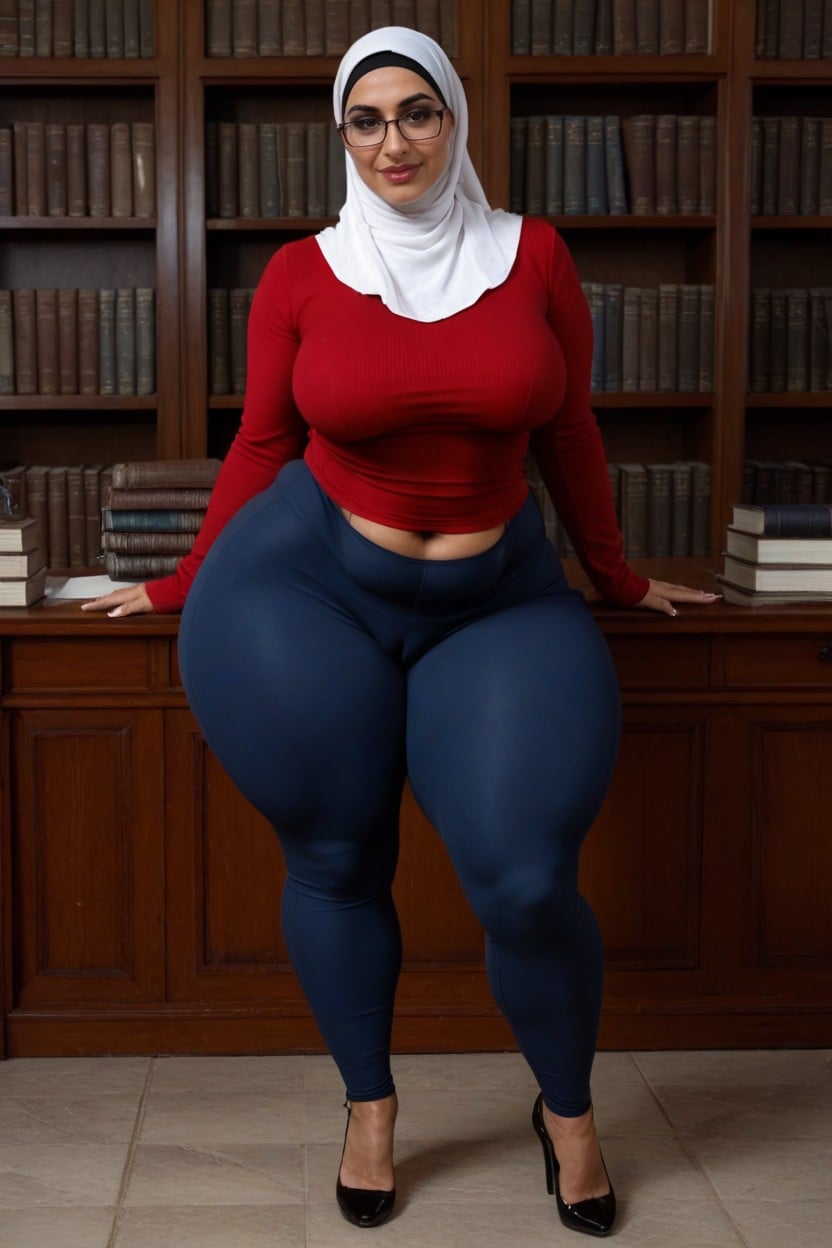 Office Pants, Large Thighs, Pale White Skin AI Porn