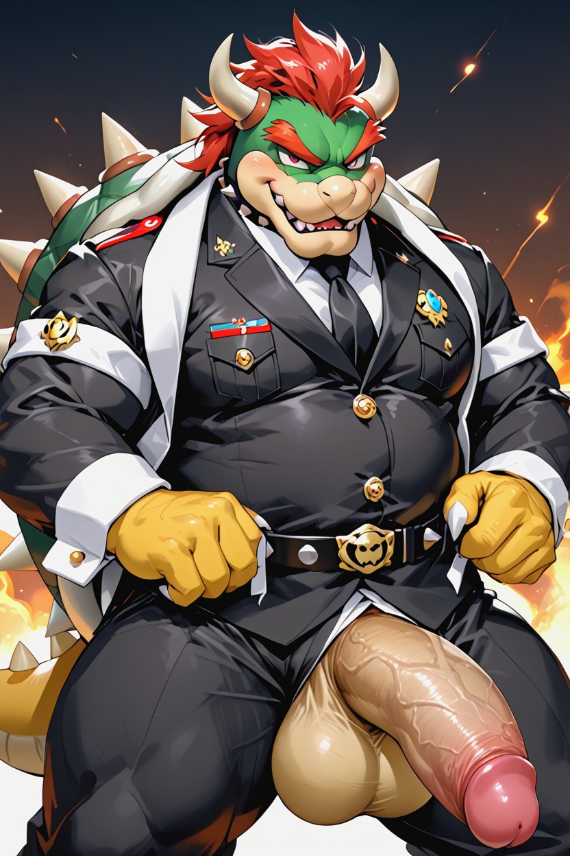 Horny, Bowser, A Really Bulging Crotch Furry AI Porn
