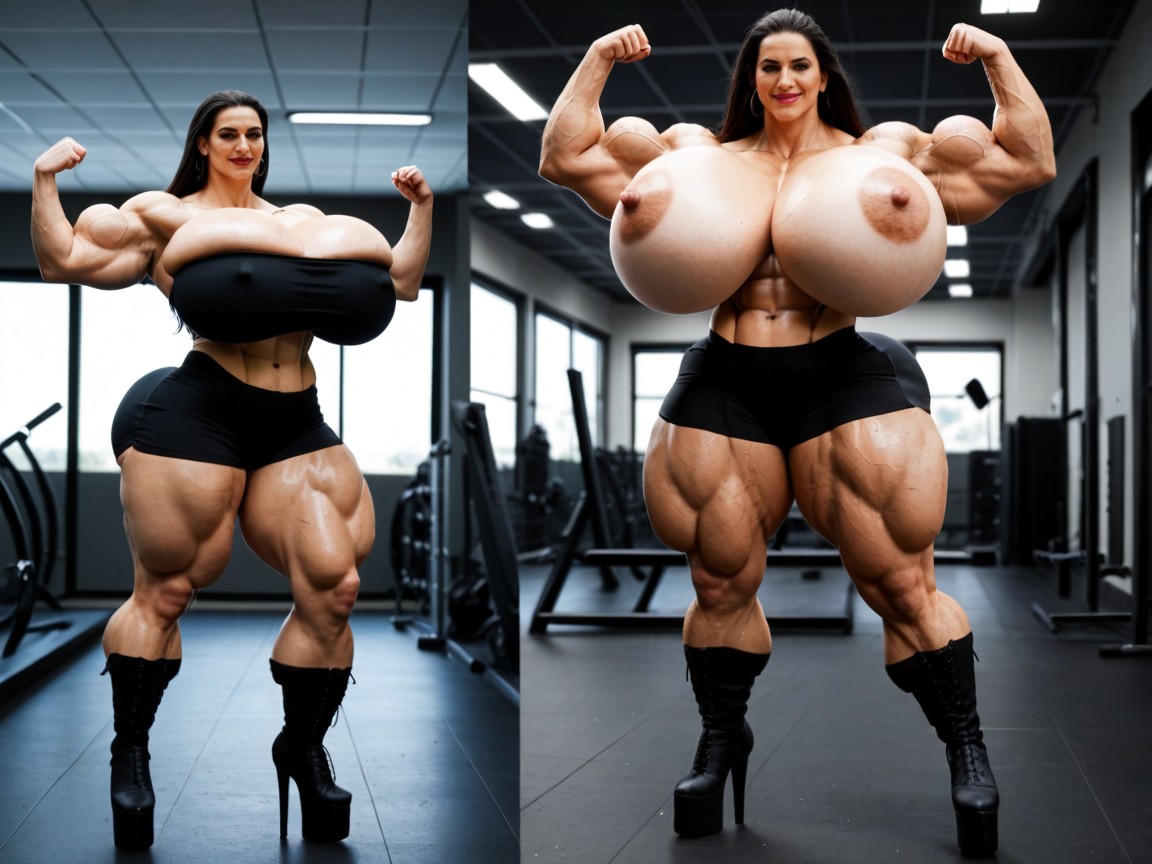 Gigic Serratus Erior, Gigic Latissimus Dorsi, Sweaty AI Porn