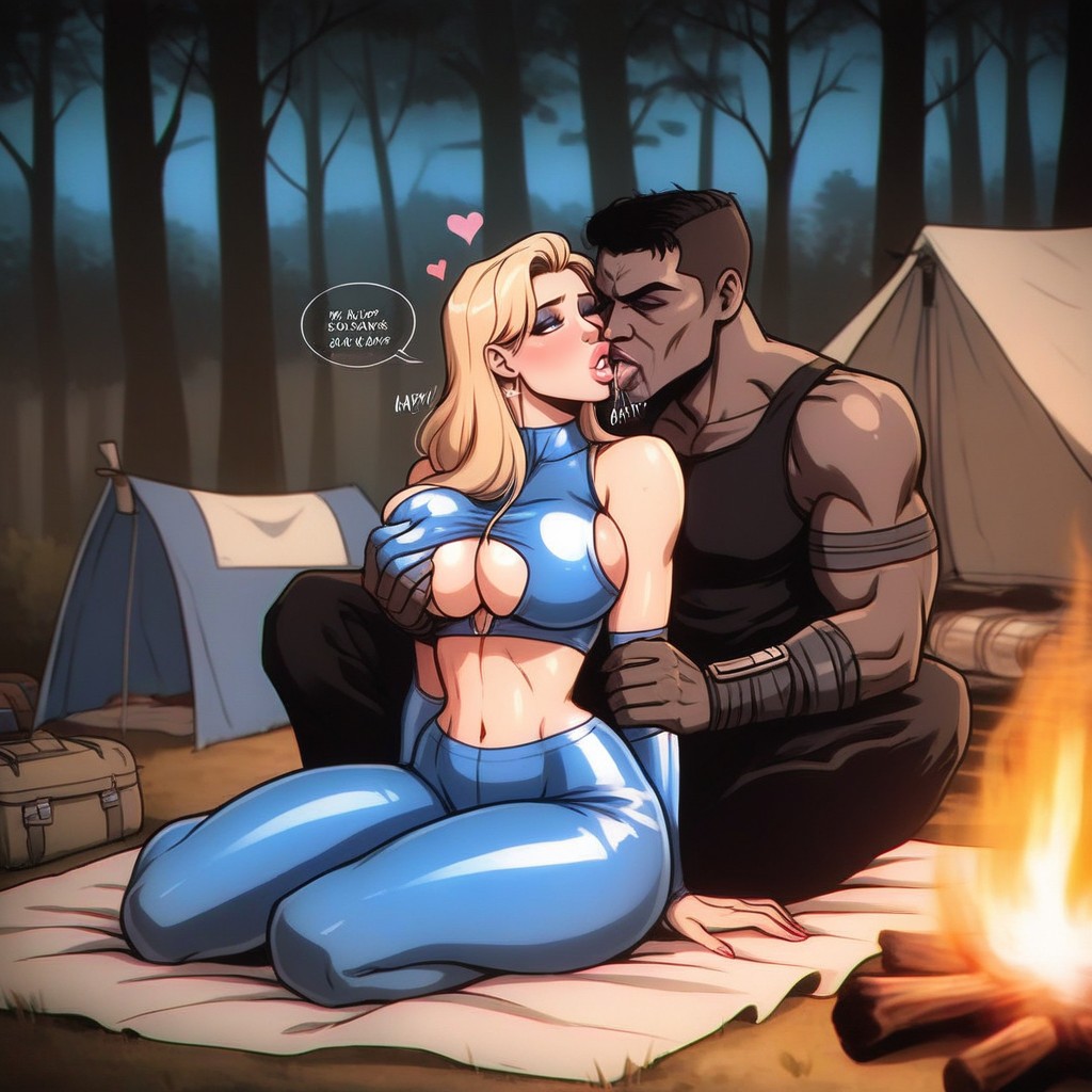 Love Hearts, Forest, Interracial AI Porn