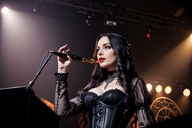 Smoke, On Stage, Sheer Skirts AI Porn