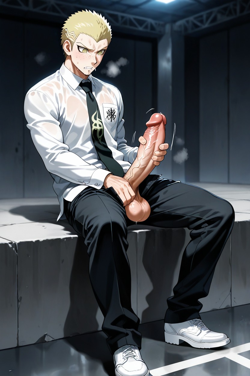 Delgada, Penis Out, Fuyuhiko Kuzuryu From Game Danganronpa Goodbye Porno gay IA