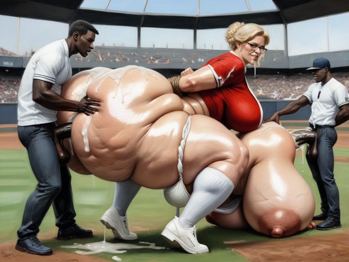 Side View, Extremely Large Ass, Hogtied AI Porn