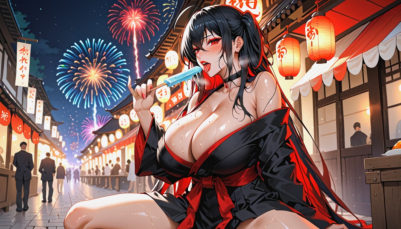 Geta, Night, Visible Breath Hentai AI Porn