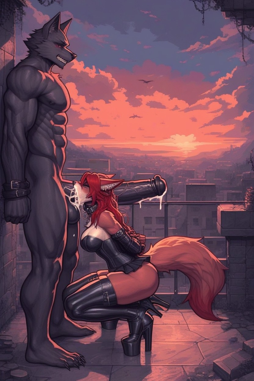 Asura Ai Style, Rough Anal Sex, Clenched Teeth Furry AI Porn