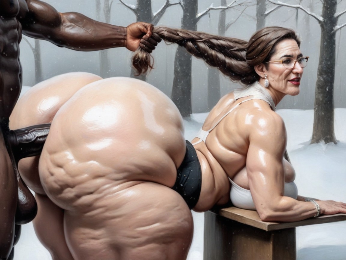 Big Wide Hips, Side View, Mega Ass AI Porn
