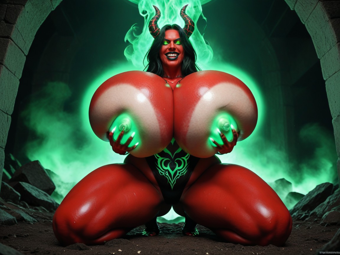 Gigantic Oversized Breasts, Extremely Large Ass, Full Body AI Porn