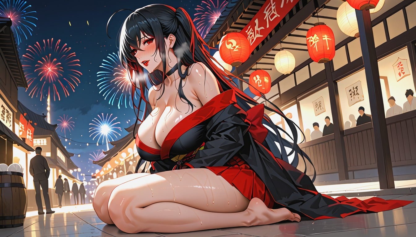 Looking Up At Viewer, Mouth Open, 25+ Hentai IA