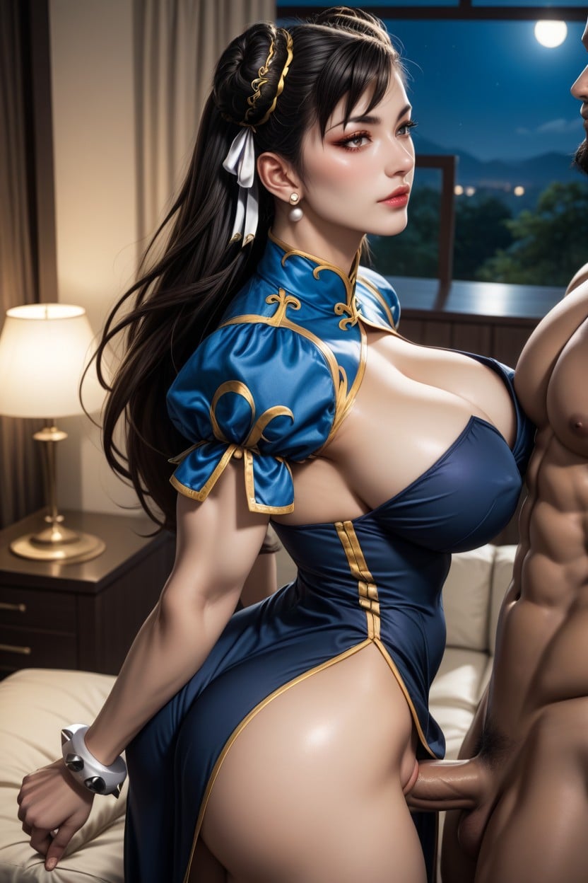 Side View, Abs, Long Hair Hentai IA