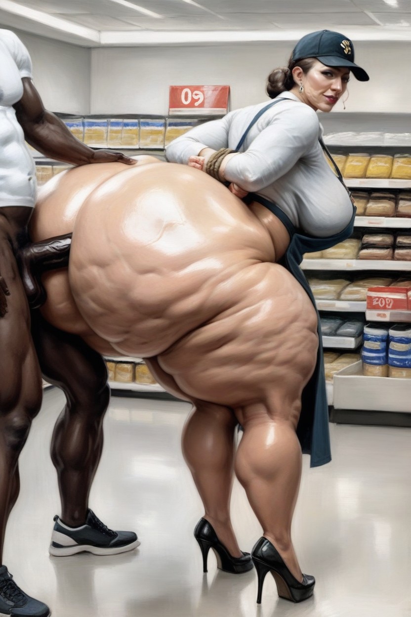 Oiled Ass, Dark Skinned Man, Form Fitting Clothing AI Porn