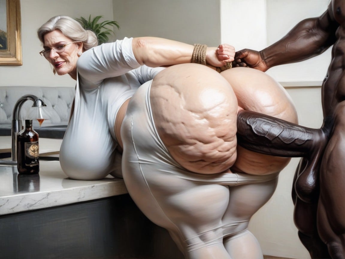 Restaurant, Hand On Butt, Arched Back AI Porn