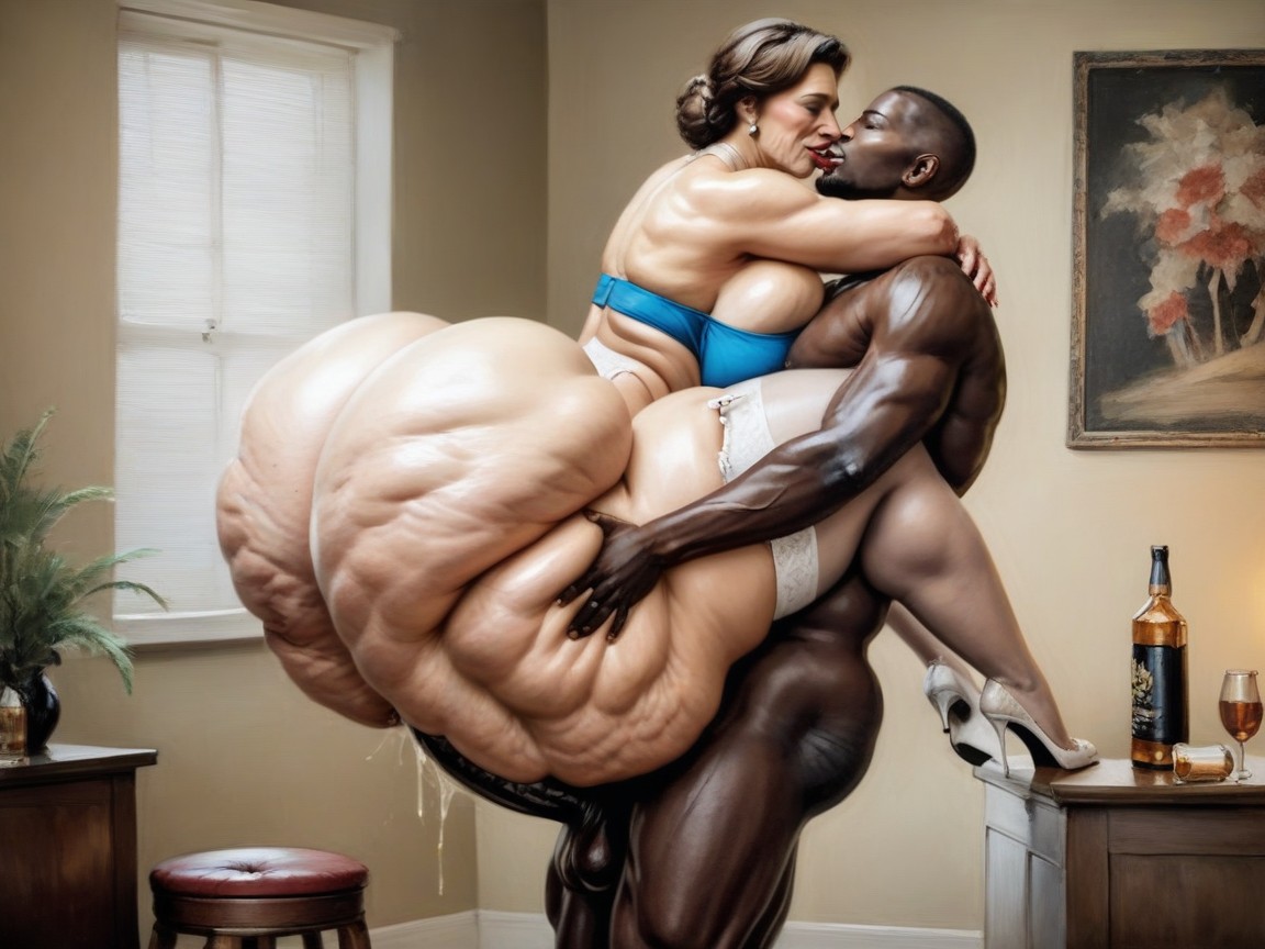 Hyper Ass, Hand On Butt, Gigantic Tits AI Porn