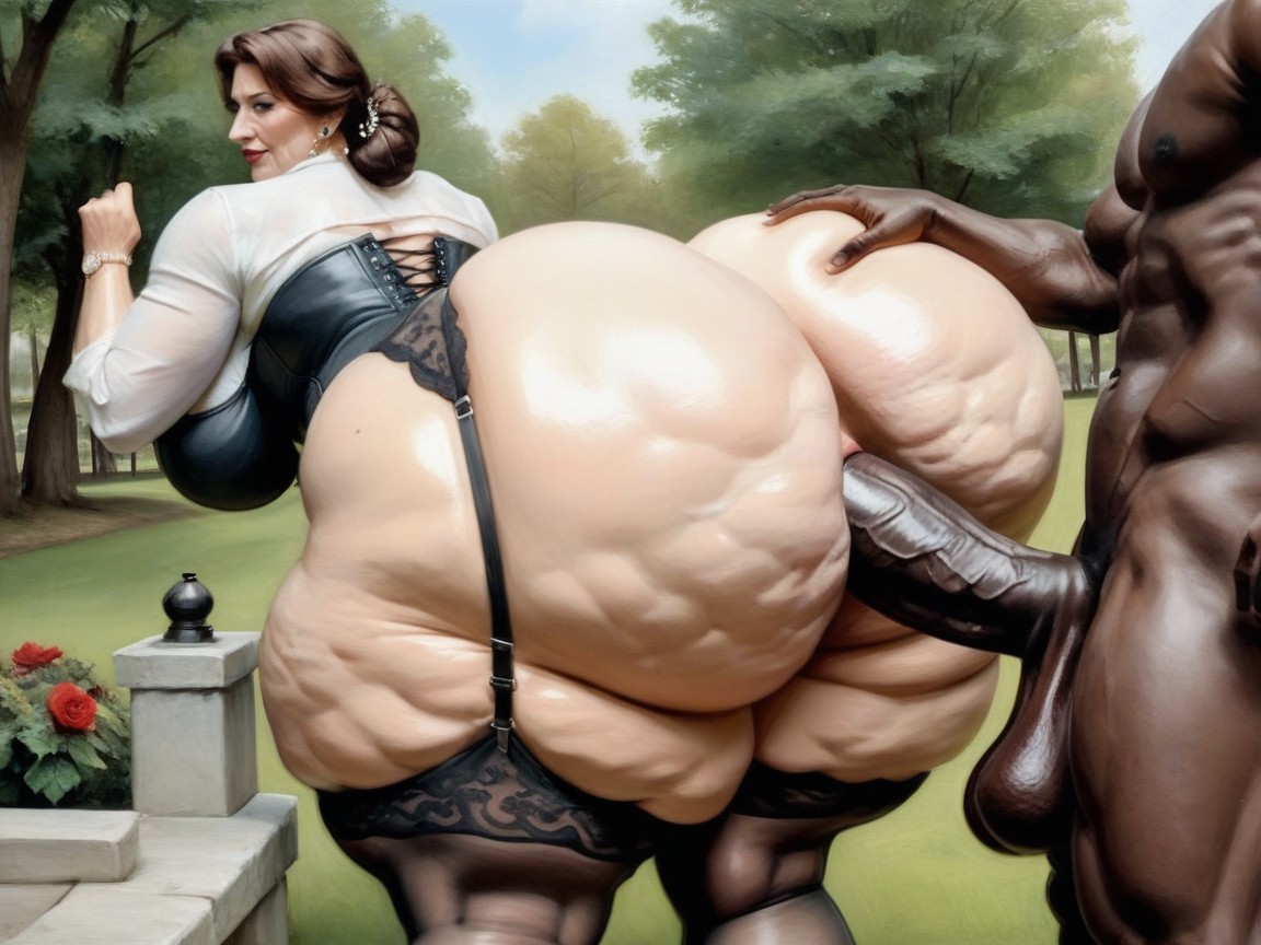 Interracial, Side View, 30+ AI Porn