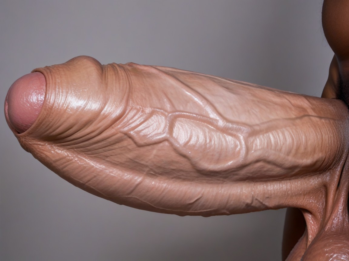 Ultra Close Up View Of Massive Cock, Person, Huge Glans Shemale AI Porn