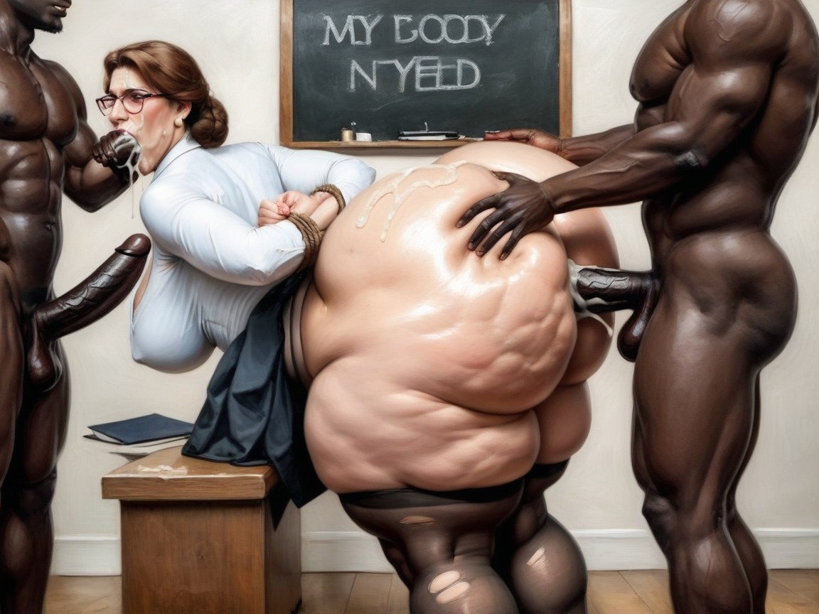 Classroom, Cumshot, Above Ass AI Porn