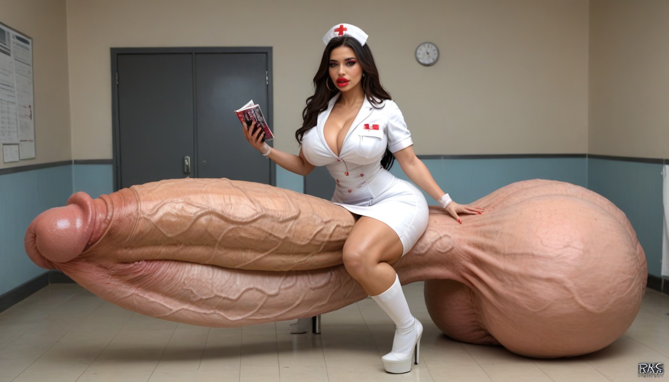 18+, Super Model, Penis Bent Upwards AI Porn