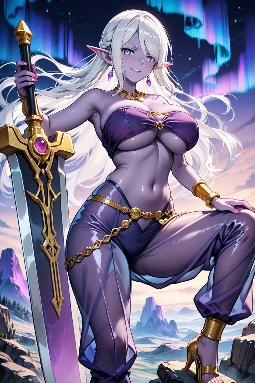 Star Earing, Golden Ornaments, Elf Ear Hentai AI Porn