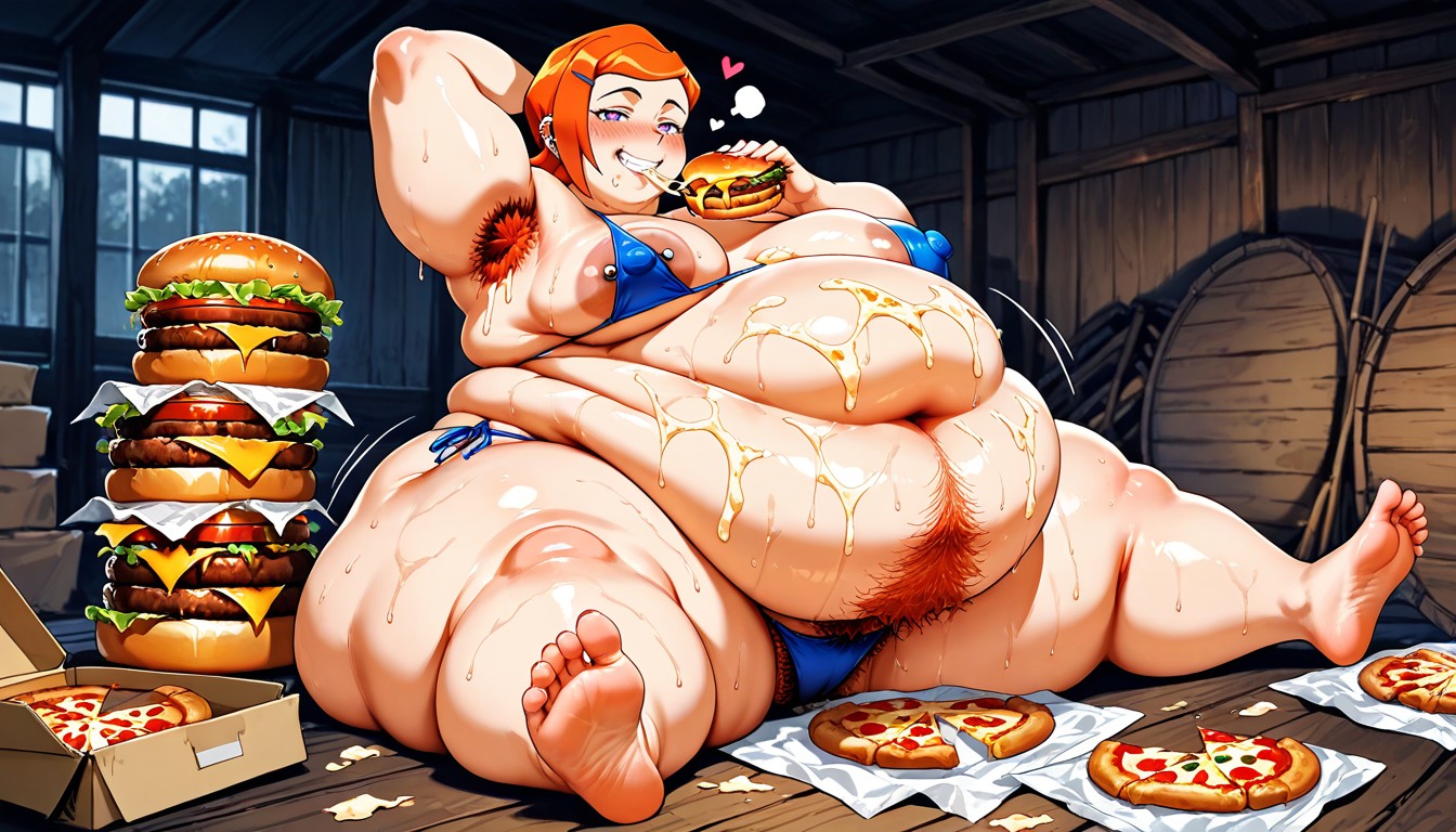 Increase Belly Size, Fat Rolls, Eating Hentai IA