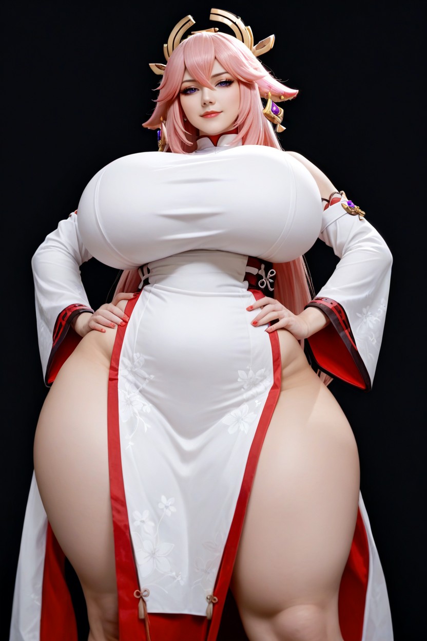 Eyes Wide Open, Standing Tall To Viewer, Front View Angle Porno IA