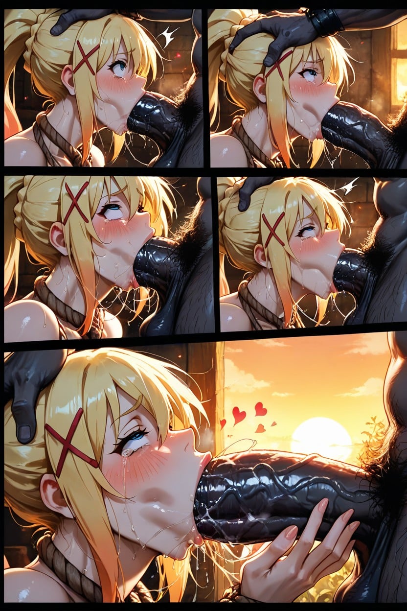 Comic Panel, Long Neck, Huge Throat Hentai AI Porn