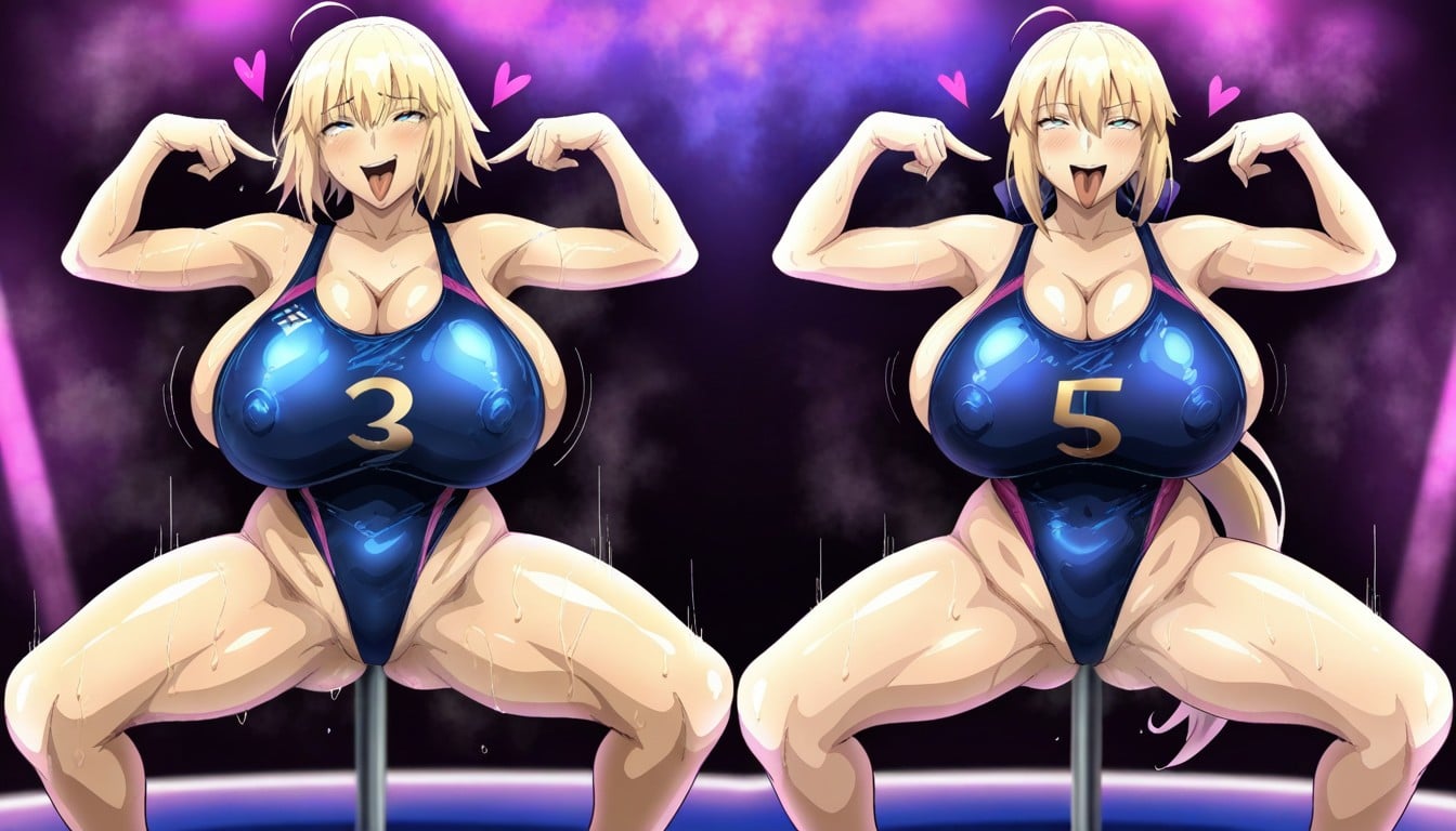 Collarbone, Strip Club Pole, Shiny Clothes Hentai AI Porn