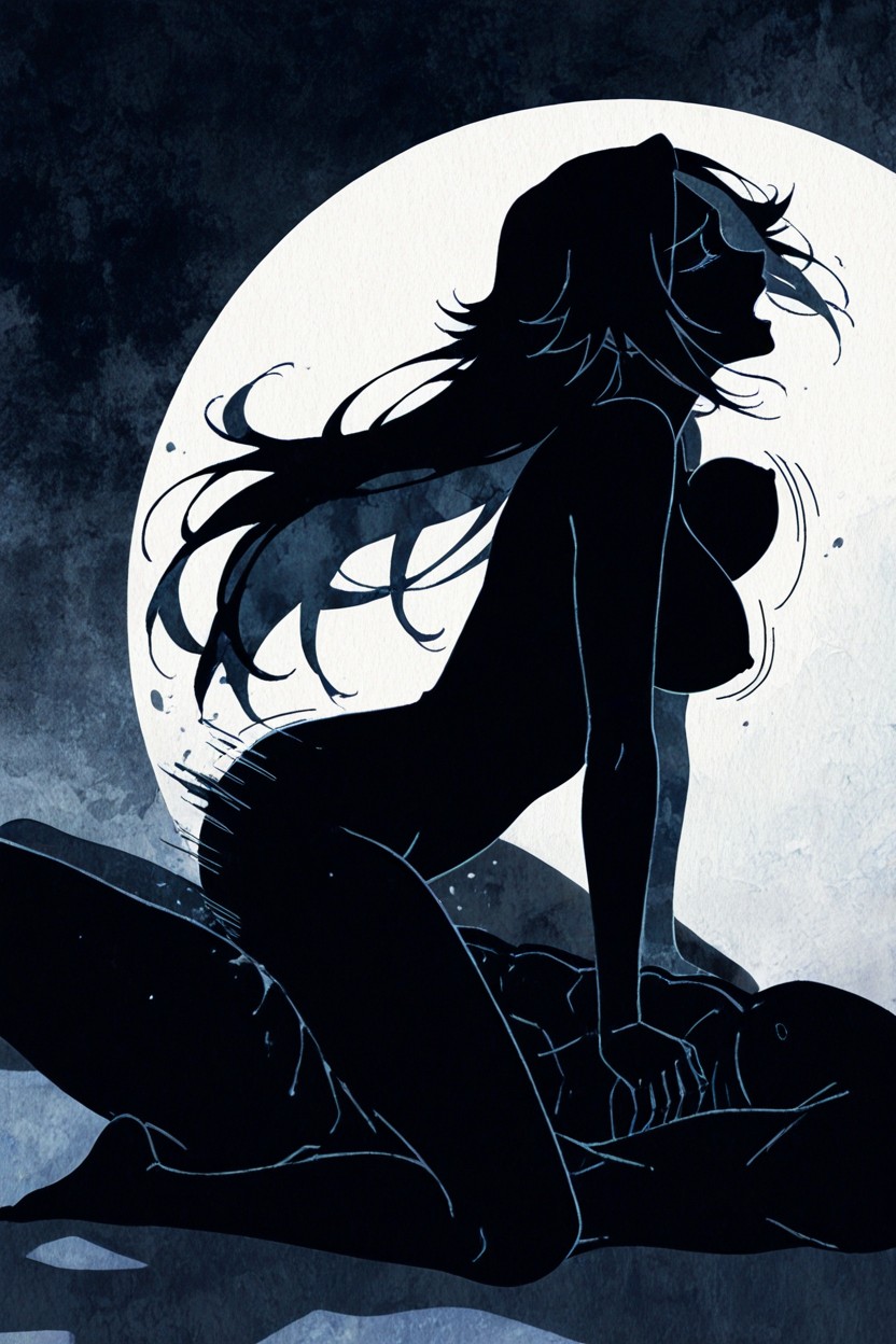 Moaning, 25+, Dark Silhouette Skin Hentai IA