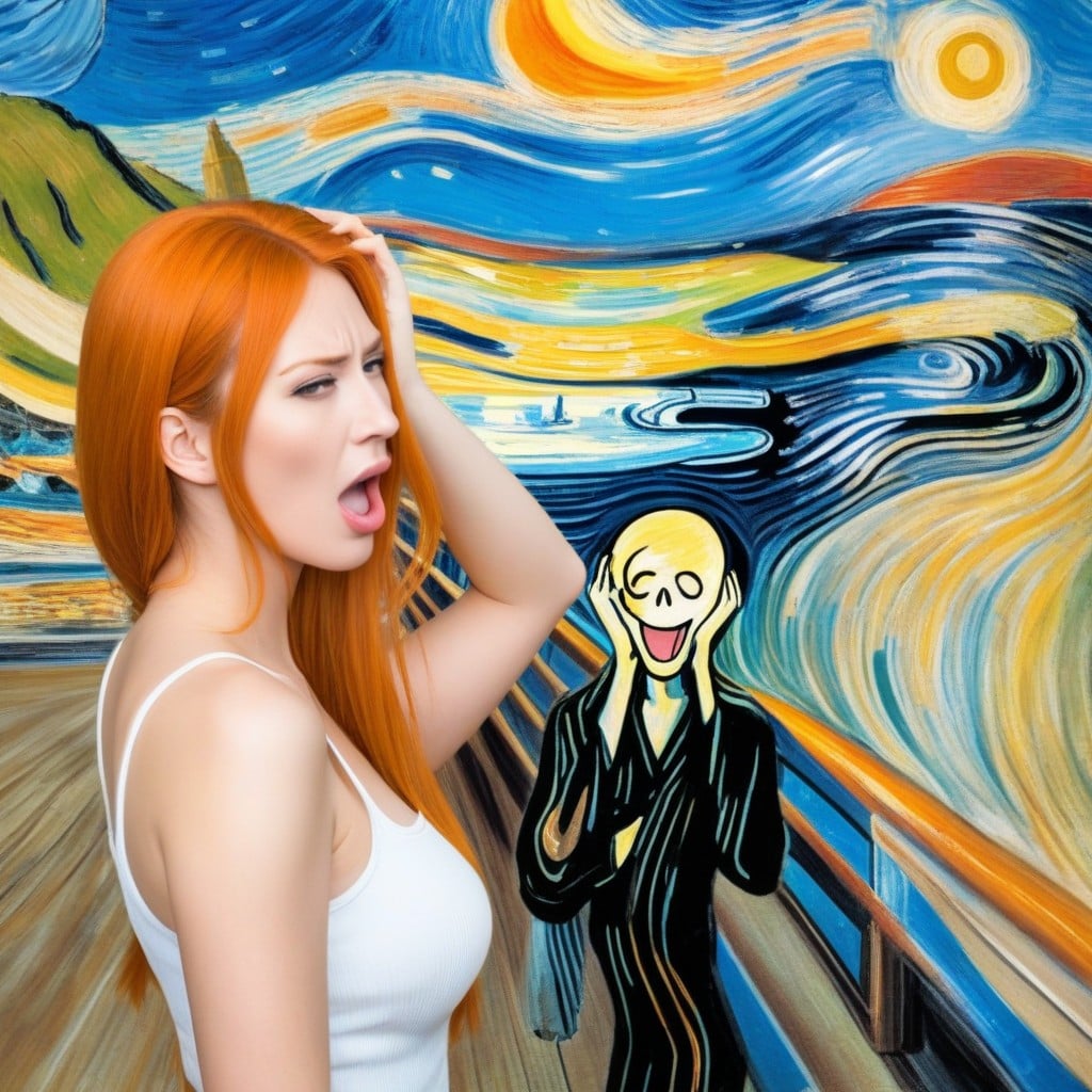 Fairy Tale About One Piece, The Scream By Van Gogh, Classic One Piece Manga Porno IA