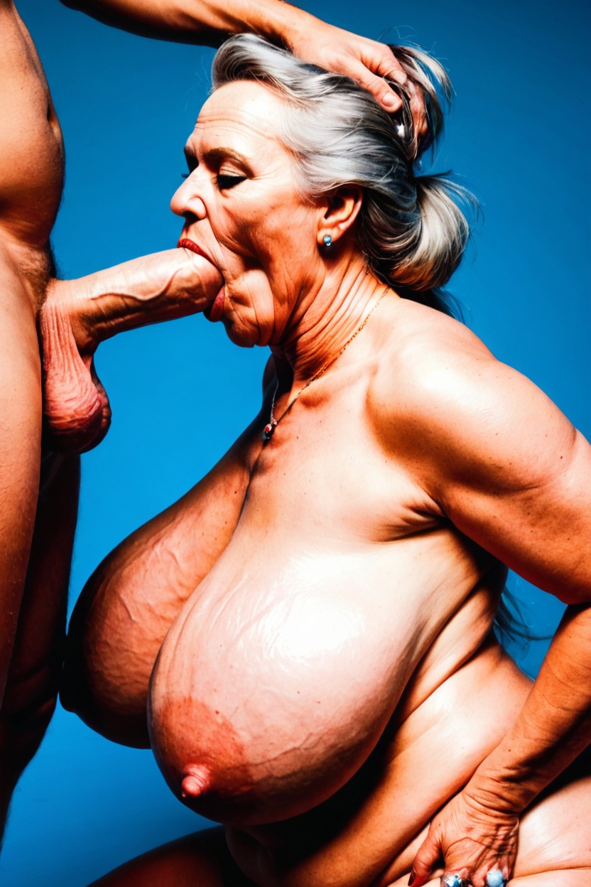 Huge And Sagging Breasts, Beautiful Gray Hair, Очень Большая Задница ИИ порно