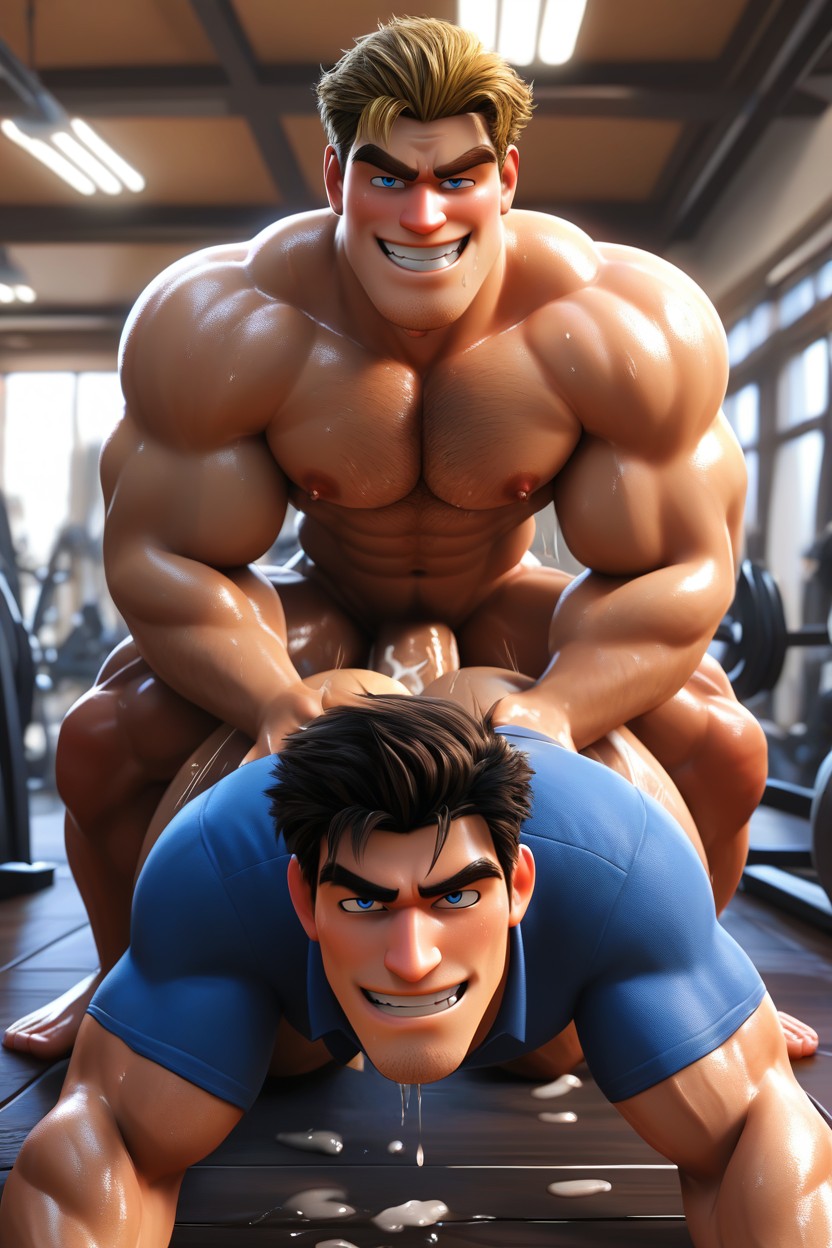 Pecs, Sweat Dripping, Hard Nipples Porno gay IA