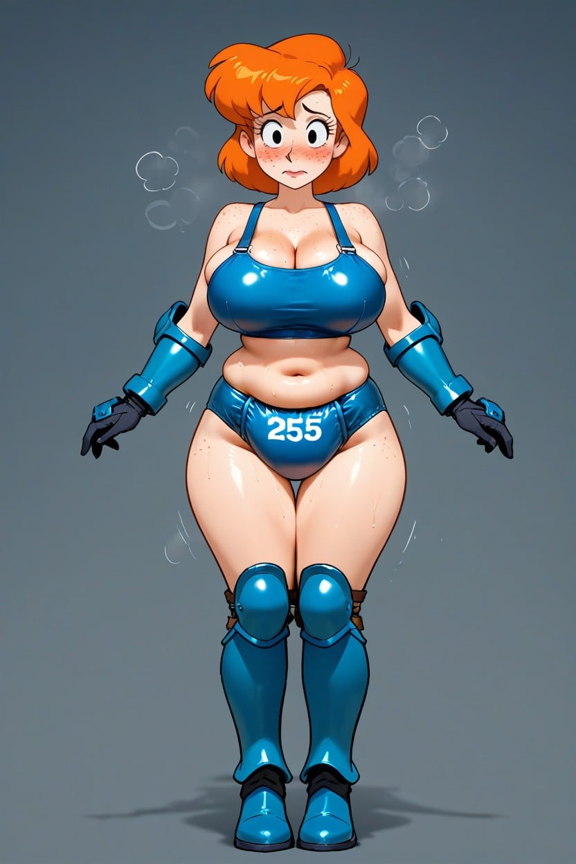 Cubby Stomach, Ginger Hair, Freckles Hentai AI Porn